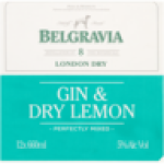 Belgravia Gin & Dry Lemon - 12 X 660ML Bottles