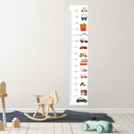 Cute Cars Height Chart Wall Sticker