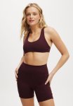 Cotton On Ultra Soft Curved Hem Crop - Dark Oak