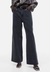 Wide Denim Trousers - Dark Grey