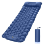 Portable Camping Mat Inflatable Camping Mat With Pillow - Blue