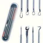 4PCS SET Acne Blackhead Needle Black Spot Pimple Blemish Remover Skin Care Women Beauty Acne Care Pore Cleanser Needle Hook