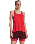 Women's Ua Knockout Tank - Radio Red Md