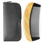 Onedor 100% Handmade Natural Green Sandalwood With Buffalo Horn Hair Combs - Anti-static Sandalwood Scent Natural Hair Detangler