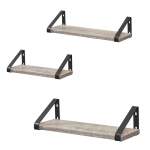 Dublin Floating Wall Shelves Set Of 3 Greige