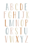 Nude Alphabet - Wall Art Print - A1