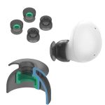 Premium Multi-flange Eartips For Galaxy BUDS2 GALAXY Buds Fe Black Always Fits Never Slips