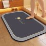 1pc Quick-Dry Bathroom Mat Bath Rug Mat - Non-Slip Absorbent Diatom Mud Floor Rug With Geometric Design For Shower & Entryway Bathroom Rug Bathroom Floor Mat