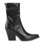 Black Soft Pu Mid Length Boot