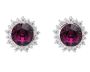 Sunshine Studs With Swarovski Amethyst Crystal