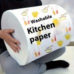 1ROLL 400SHEETS Lazy Rag Disposable Kitchen Paper Towel Washable Wet And Dry Dual-use Towel Oil Free Dishwashing Cloth Non-stick