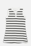 PoP Candy Stripe Dress - Whhite black