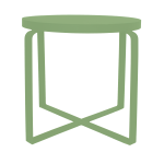 Hinny Side Table - Green Air Semi Matt