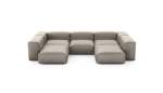 U-shape Sofa - Velvet - Stone - 314CM X 220CM