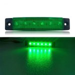 4 Pcs 12V 6 Smd Auto Car Bus Truck Wagons External Side Marker Lights LED Trailer Indicator Light Rear Side Lamp Green