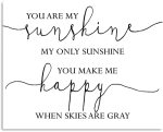 You Are My Sunshine - Nursery Wall Art - Above Crib Decor - Gifts For New Parents - Baby Shower Gifts - Minimalist Wall