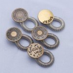 5PCS Random Button Extender For Pants Jeans Free Sewing Adjustable Retractable Waist Extenders Metal Buttons Waistband Expander