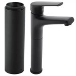 Magnetite Basin Mixer Long Body Extension Pipe Matte Black