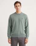Calvin Klein Eu Cotton Relaxed Green Knit Sweatshirt - XXL Green