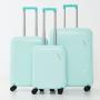 Evolution Premium 3-Piece Spinner Luggage Set With TSA Combination Lock Black With Mint