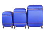 Smte 3 Piece Nexco Travel Luggage Set Blue With Keychain