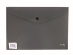 A4 Document Envelope With Button - Black Pack Of 12