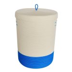 Lidded Laundry Basket - Ocean Blue