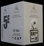 Acconet. Acconet CAT5E Indoor Ethernet Cable 100M White Cca Stp Pull Box CAT5-100-SC-STP-CAT5-100-STP