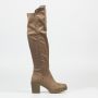 - Women's Taupe Round Toe Pvc Sole Boots