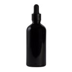 100ML Black Glass Aromatherapy Bottle With Pipette - Matt Black 18 110