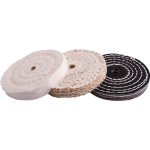Tork Craft Buffing Wheel Kit 3PC 100MM White & Denim Stitched & Sisal Polishing