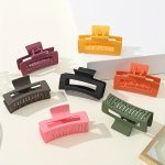 1 Classic Rectangular Cutout Hair Claw For Thick Hair And Thin Hair