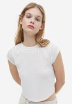Pointelle Jersey Top - White
