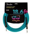Fender Professional Glow In The Dark Blue Instrument Cable 18.6 Foot