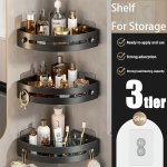 1 2 3 Layer Triangular Shower Caddies Bathroom Organizers And Storage Supplies Bathrooms Storage Rack Cosmetics And Toiletries O