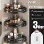 1/2/3 Layer Triangular Shower Caddies Bathroom Organizers And Storage Supplies Bathrooms Storage Rack Cosmetics And Toiletries Organizer Wall Mounted Without Drilling Holes Home Organization