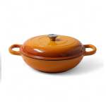 30CM Cast Iron Casserole Orange