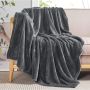 Nu Dekor - Ultra Soft Fleece Throw Blanket - King - Dark Grey - 200X230CM