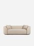 Neutral Warm Polyester 3 Seater Sofa
