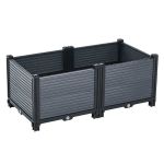 Elevated Plastic Planter With Legs & Drainage Easy Outdoor Garden Use