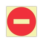 Sabs No Entry Photoluminescent Sign E24