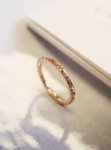 Embossed Botanical Ring - XL UK Ring Size R+ To Z White Gold 18K