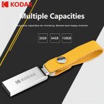 Kodak High-speed Metal Flash Drive - USB 2.0 32GB 64GB 128GB Options For Car Music & Business Use USB Flash Drives For Music