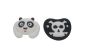 Funny Dummy Pacifiers For Babies - 2 Pack Silicone Pirate & Panda Design