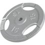 Cast Iron Tri-grip Weight Plate 15KG - Silver
