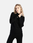 Sissy Boy Basic Polo Neck Sweatshirt - XL Black