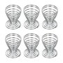 6 Spiral Chrome Egg Cups
