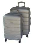 Smte 2 Piece Premium Luggage Set Silver With Keychain