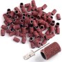 50 Pcs Professional Nail Care Sanding Bands - Coarse Fine Grit For Manicures And Pedicures - Includes 80# 120# 180# Sanding Bands For Nail