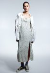 Puff-sleeved Midi Dress - Cream Floral